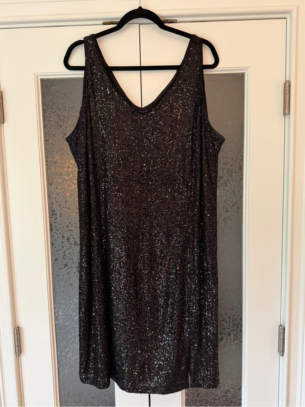 Black Sequin Tank Dress